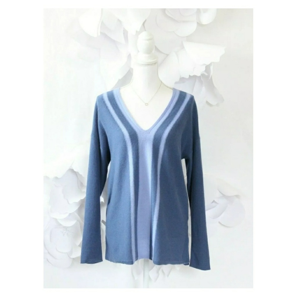 Vince Cashmere Sweater Pullover Tunic S Blue